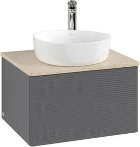 V&B Waschtischunterschrank Antao mit Frontstruktur, lackiert, B/T/H: 60 x 36 x 50 cm - Bild 1