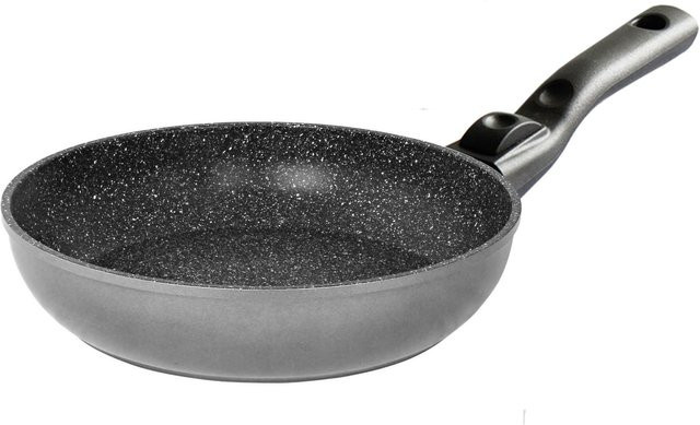 Stoneline Flex Schmorpfanne mit abnehmbarem Griff, Grau, Durchmesser: 28 cm, Antihaftbeschichtung mit Steinpartikeln, Induktion - Bild 1