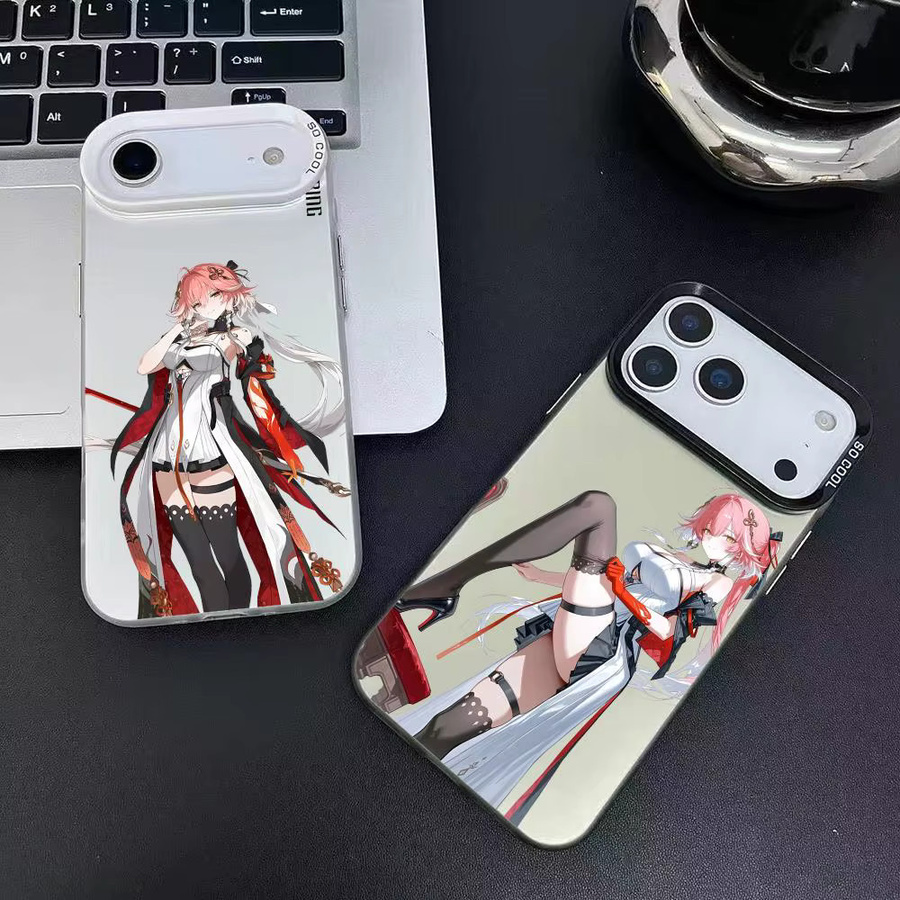 Changli Wuthering Waves Handyhülle für iPhone 11 bis 17 Pro Max Matte Laser Aurora stoßfeste Schutzhülle in Multicolour - Bild 2