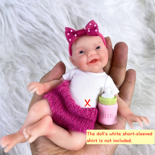 MRB Reborn Baby Charlie Puppe, Silikon, 15 cm - Bild 1