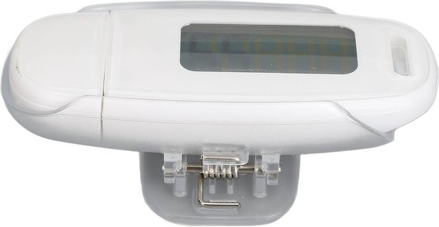 Präziser Schrittzähler von CosyHome mit großem LCD-Bildschirm, USB-wiederaufladbar und Trageband, Weiß - Bild 1