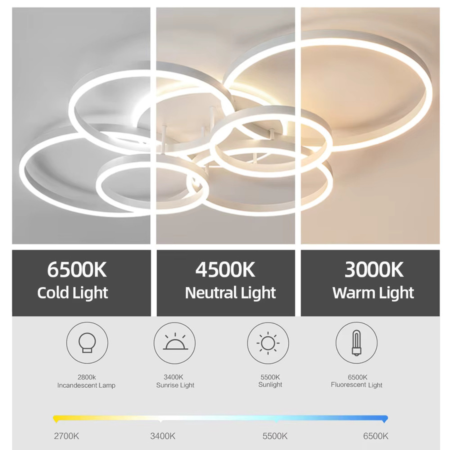 IRALAN Moderne LED Deckenleuchte in Gold/Messing mit Ring-Design, dimmbar für Wohnzimmer, Küche und Schlafzimmer - Bild 2