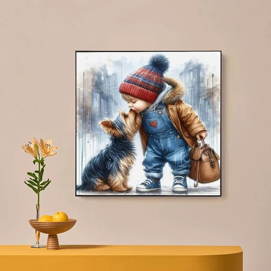 Huacan DIY Diamantmalerei 5D mit Cartoon Hund als Stickerei-Set für Kinder, Mehrfarbig, B/H: 20 x 20 cm - Bild 3