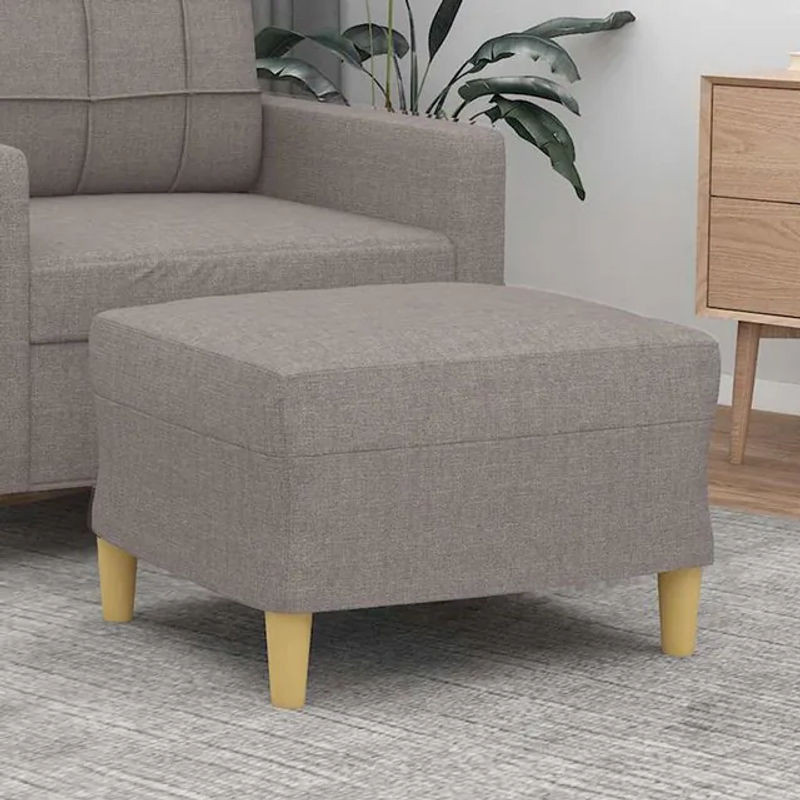 Vidaxl Hocker Modern in Taupe Meliert mit Stoffbezug, B/T/H: 60 x 50 x 41 cm - Bild 1