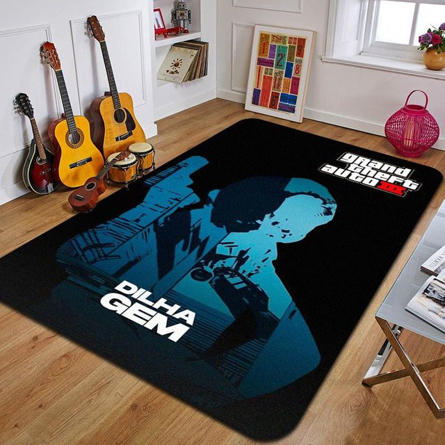 Grand Theft Auto Druckteppich Dekorative Bodenmatte für Wohnzimmer und Schlafzimmer B/B: 100 x 120 cm - Bild 1
