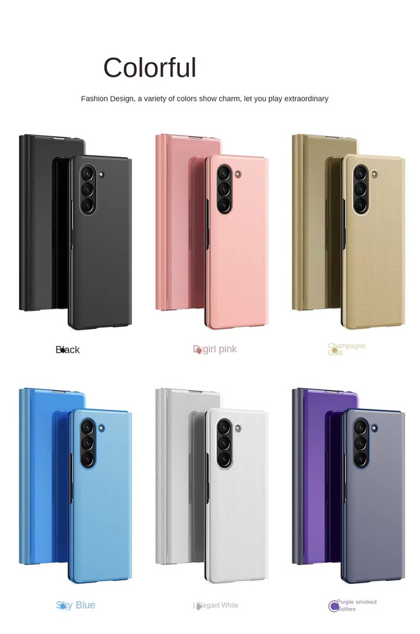 Samsung Galaxy Z Fold 6 5 4 3 5G Schutzhülle aus Hartkunststoff mit Halterung in Weiß - Bild 4