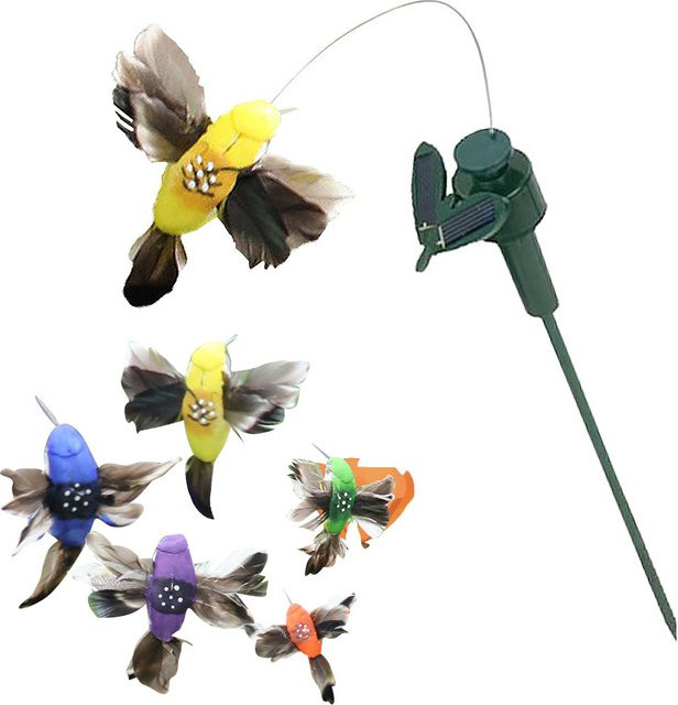 TOP-MAX Solar Kolibri Simulation mit flatternden Flügeln als kreatives Gartenornament in Multicolour - Bild 1