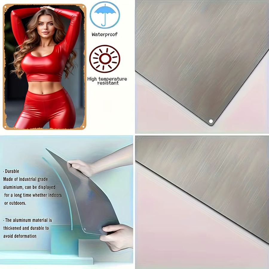CIFBUY Vintage Aluminium-Metallschild als rustikale Wanddekoration für Restaurant und Bar - Bild 4