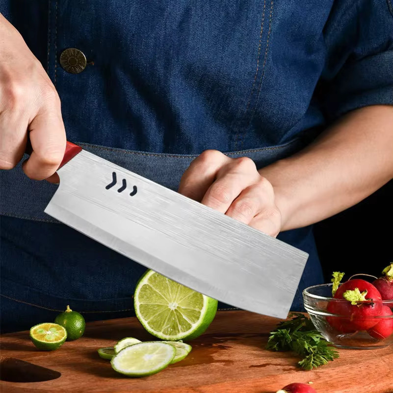 InLeung Kochmesser aus Edelstahl mit Holzgriff in Silber - Bild 4