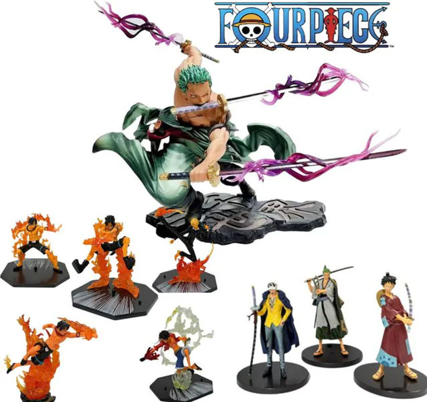 Bandai One Piece Anime Figur Roronoa Zoro Drei-klinge Sa-maximum Manga Statue, mehrfarbig, Höhe: 10 cm - Bild 1