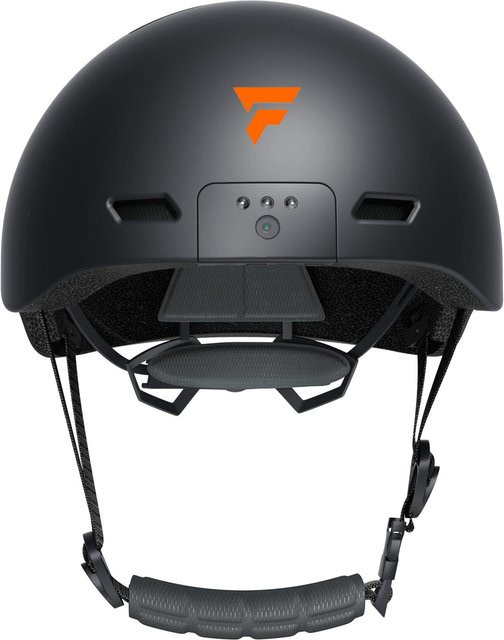 Honor Electronics WiFi-Kamerahelm für Motorräder, wasserdichter Smart-Helm mit LED-Vorder- und Rücklicht in Schwarz - Bild 1