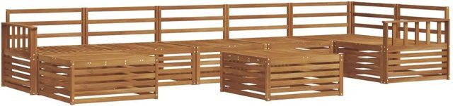 vidaXL Sofagarnitur 8-teilig aus Massivholz Akazie in Natur/Braun - Bild 1