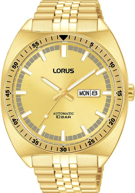 Lorus Automatik Herrenuhr, Edelstahl, Gold, 43 mm, 10 ATM - Bild 1