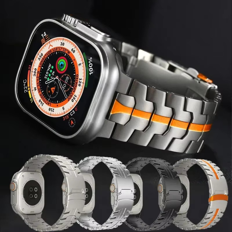 OAKCHARM Uhrenarmband Edelstahl, Titanfarben, Unisex - Bild 3