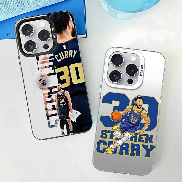 Player I-S-Stephen C-Curry Handyhülle für Apple iPhone 17 16 15 14 13 12 11 Pro Max Plus, stoßfeste Rückseite, Farbe Silber - Bild 1