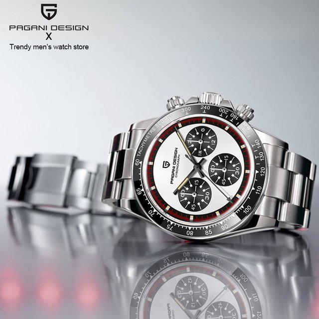 PAGANI DESIGN Chronograph, Quarz, Edelstahl, Silber, Herren - Bild 1