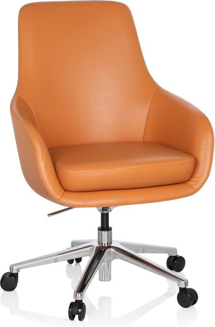 hjh OFFICE Profi Chefsessel BARENO aus Leder mit Armlehnen und Rollen in modernem Design - Bild 1