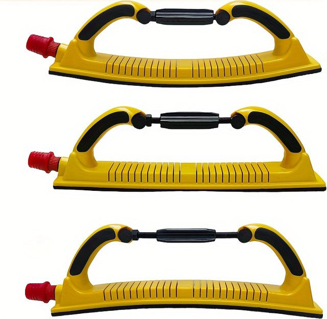 Staubfreier Longboard-Handschleiffeilenblock mit verstellbarem Radius-Flex und Klettverschluss in Gelb für die Holzbearbeitung und Automobile - Bild 1