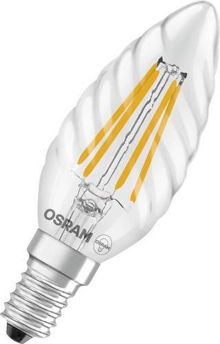 Osram LED Retrofit Classic BW LED-Leuchtmittel Kerzenform E14 3,4 W 470 lm Warmweiß Transparent H x B x T: 10 x 3,5 x 3,5 cm - Bild 1