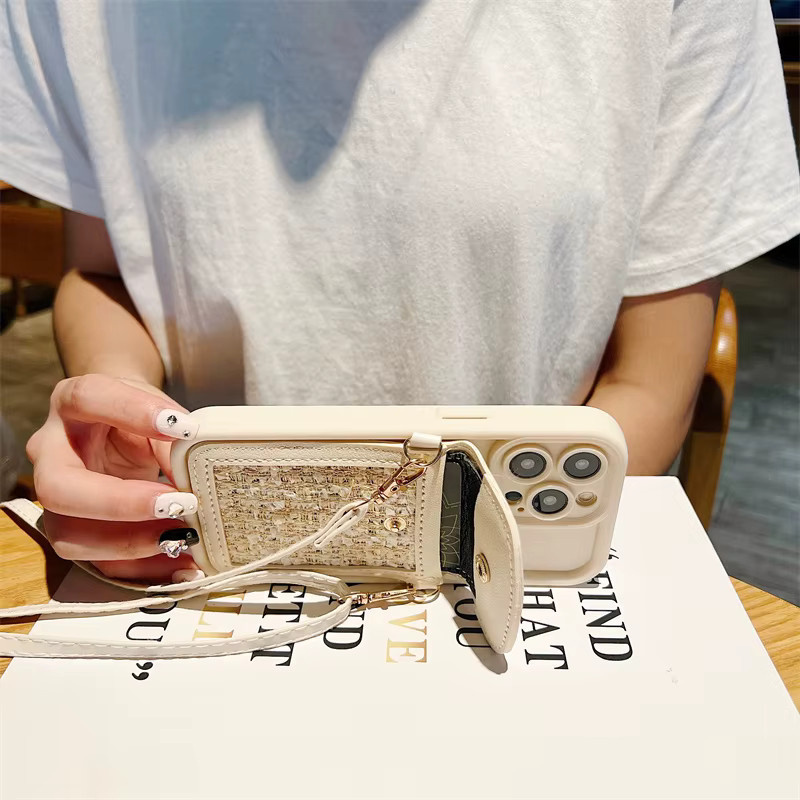 Xiaomi Umhängetasche mit Lanyard und Weave-Brieftasche als Handyhülle in Weiß für Mi 10 10i 10S 10T 11i 11 12 12S 12T 12X 13 Pro Lite - Bild 4