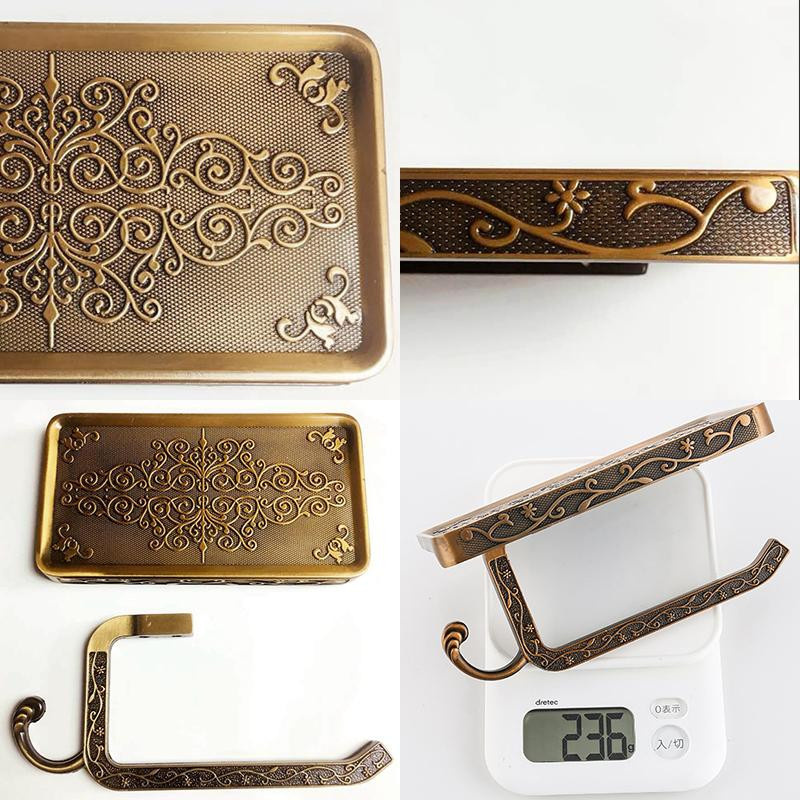 SEEQS Badezimmerregal mit Toilettenpapierhalter und Telefonablage aus Bronze in Gold, Wandmontage, Modell E654 - Bild 4