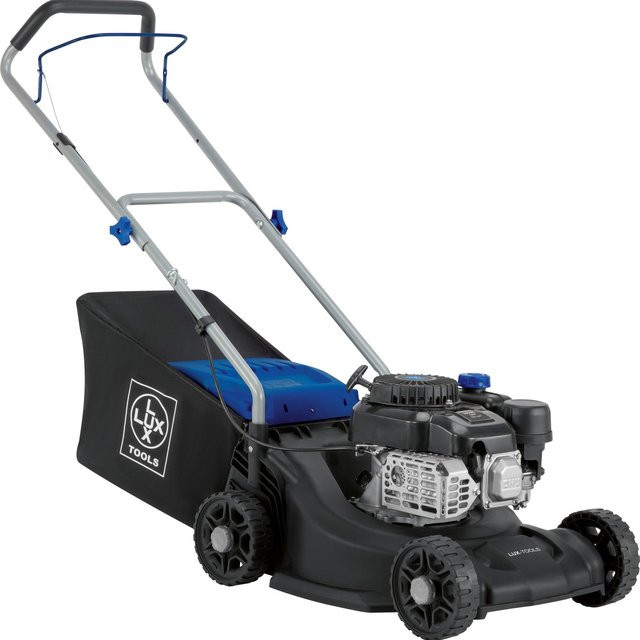 LUX-TOOLS Benzin-Rasenmäher B-RM-132/40 in Schwarzblau mit 45 l Textilfangsack - Bild 1