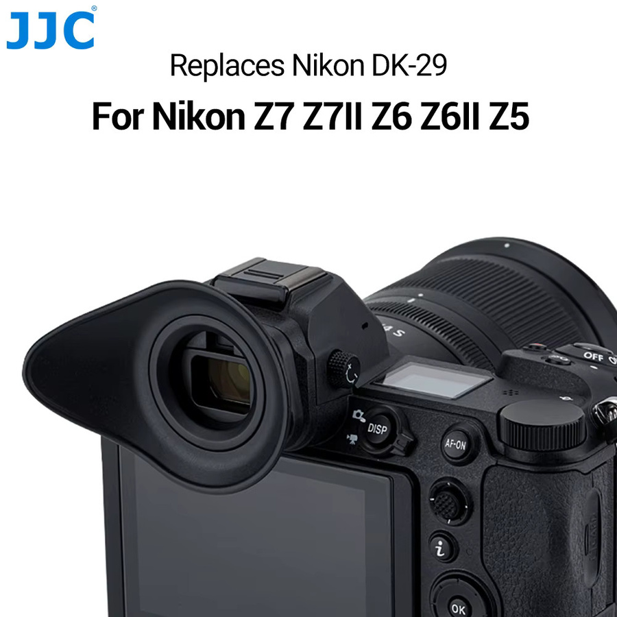 JJC Oval Augenmuschel Okular Sucher für Nikon Z5II Z7 II Z7 Z6 III Z6 II Z6 Z5 als Ersatz für Nikon DK-29, 360 Grad drehbar, Schwarz - Bild 2