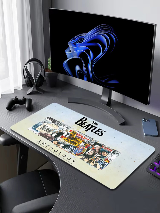 B-Beatles Rock Lockedge Mauspad in Multicolour, rutschfest und verdickt für Gaming und Büro - Bild 4