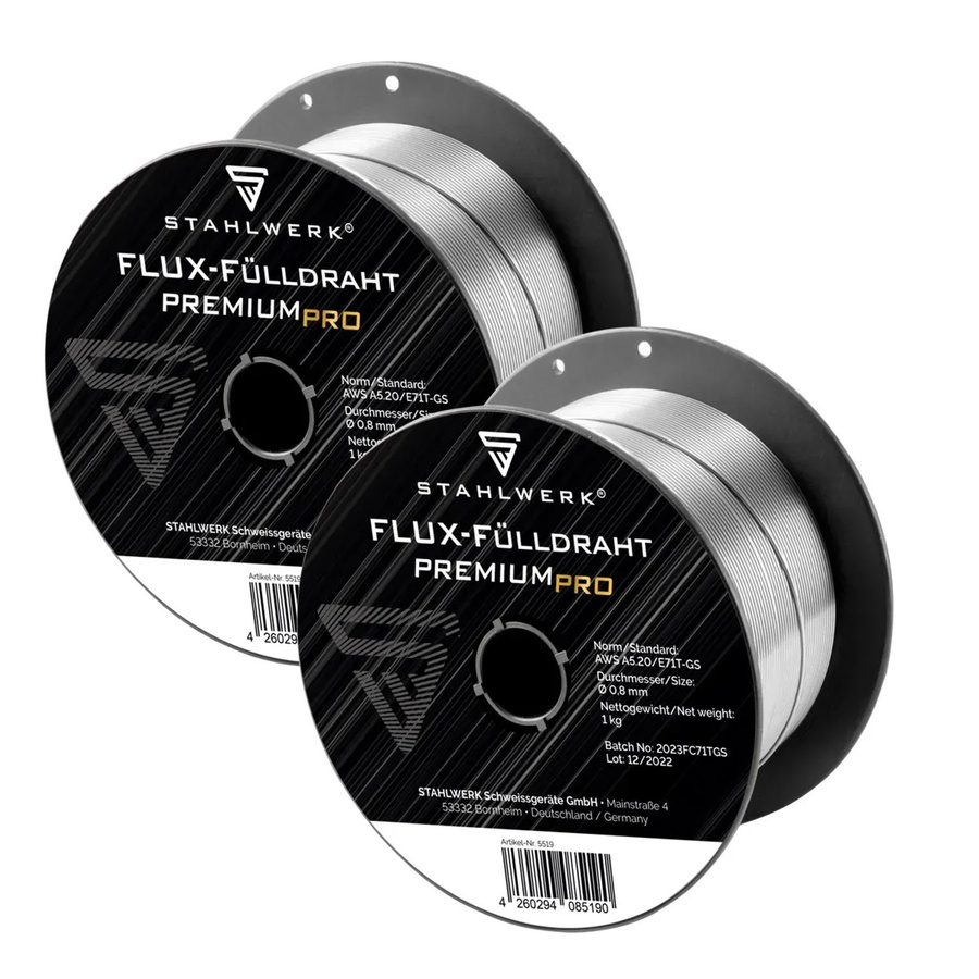 STAHLWERK MIG/MAG Fülldraht E71T-GS S100/ D100 Ø 0,8 mm, 2er Set à 1 kg - Bild 2