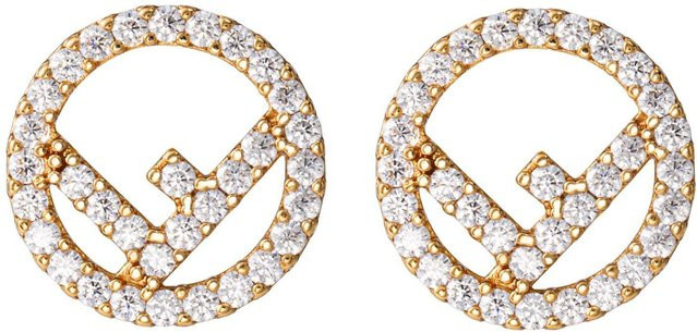 Fendi Ohrringe, Gold, Zirkonia, Damen - Bild 1
