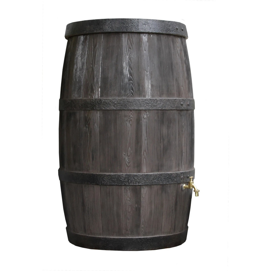 Arves Regentonne Burgund Regenwassertank in Holzfass-Optik, 500 l, Anthrazit-braun - Bild 2
