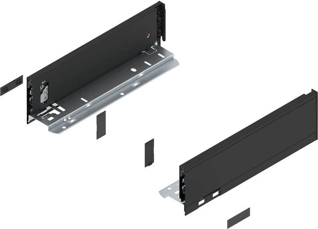 Blum Zarge Legrabox Pure Höhe M Nennlänge 300 mm Carbonschwarz Matt - Bild 1