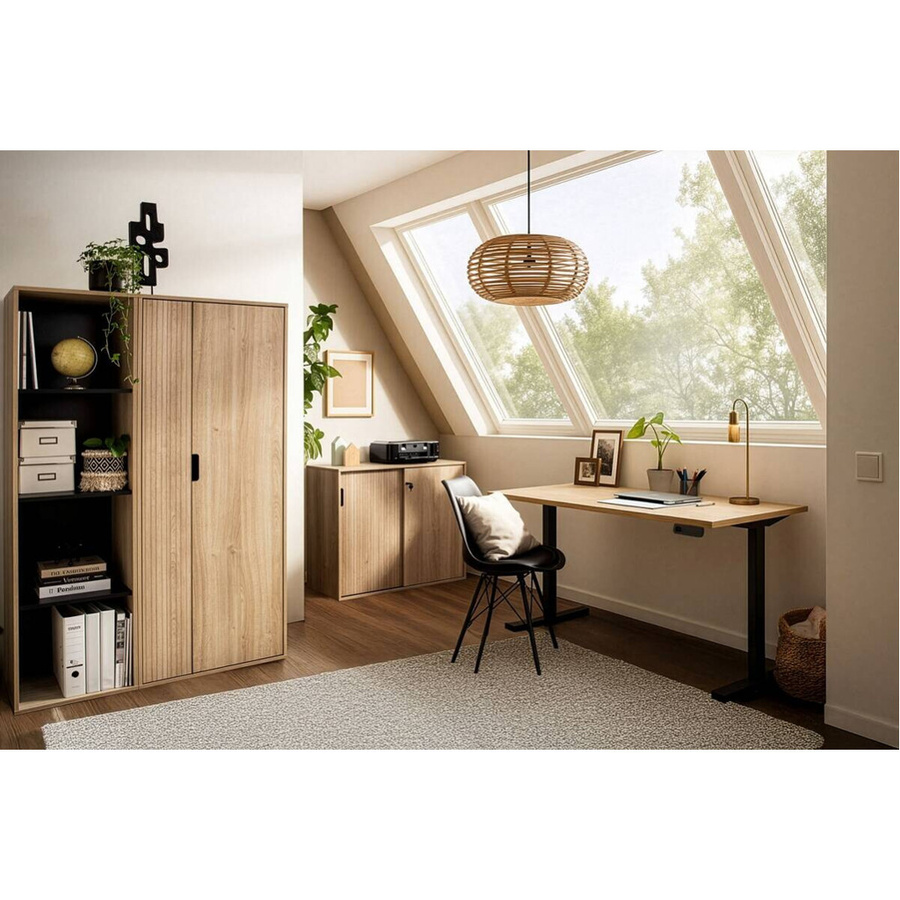Schildmeyer Schreibtisch Emmik elektrisch höhenverstellbar Eiche Nachbildung B: 138 cm, T: 60 cm - Bild 2