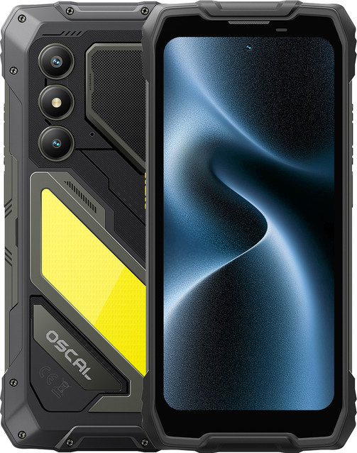 OSCAL PILOT 5 5G Smartphone T8100 mit 256GB Speicher, 6,67 Zoll 2,4K Display 120Hz, 15000mAh Akku, Octa-Core, KI-Robust, in Schwarz oder Gelb - Bild 1