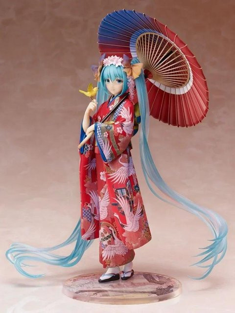 Fashnics Hatsune Miku Figur Regenschirm Kimono Statue Modell Puppe - Bild 1