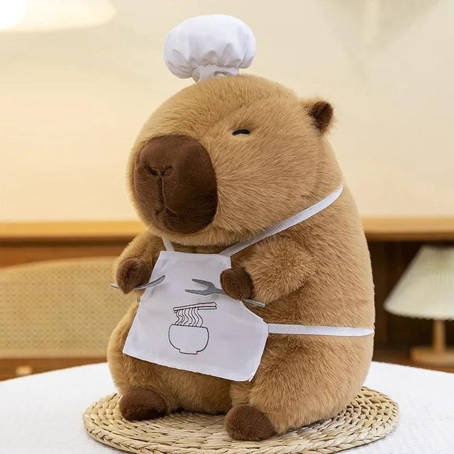 Yiran toy Capybara Kochmütze, Plüschtier, 50cm, Braun - Bild 1