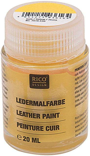 Rico Design Ledermalfarbe Gelb 20 ml - Bild 1