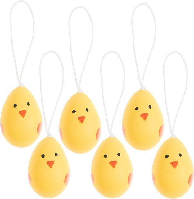 Rico Design Ei Aufhänger Küken in Gelb für Ostern, B/H: 4 x 2,5 cm - Bild 1
