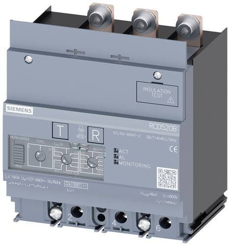 Siemens 3VA9113-0RL21 RCD Differenzstrom-Schutzgerät in Grau - Bild 1