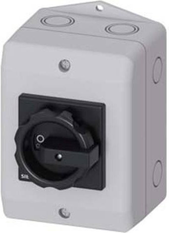 Siemens Lasttrennschalter 3LD2064-0TB51 Haupt- und Not-Aus-Schalter 3-polig 16 A Schwarz-Weiß-Grau - Bild 1