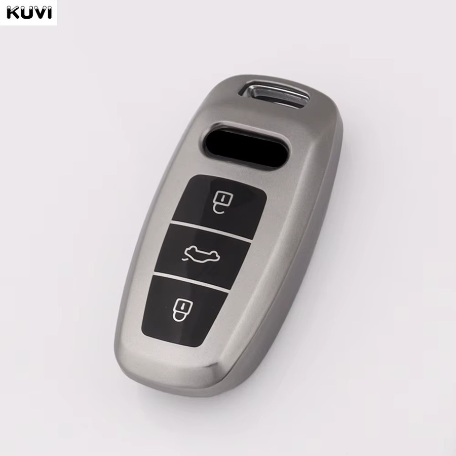 Kuvi TPU Schlüsselhülle für Audi A6 A7 A8 C8 Q8 D5 E-Tron in Gun Grey - Bild 3