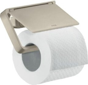 Hansgrohe Axor Universal Papierhalter mit Deckel aus Metall in Brushed Nickel und Silber, wandmontiert - Bild 1