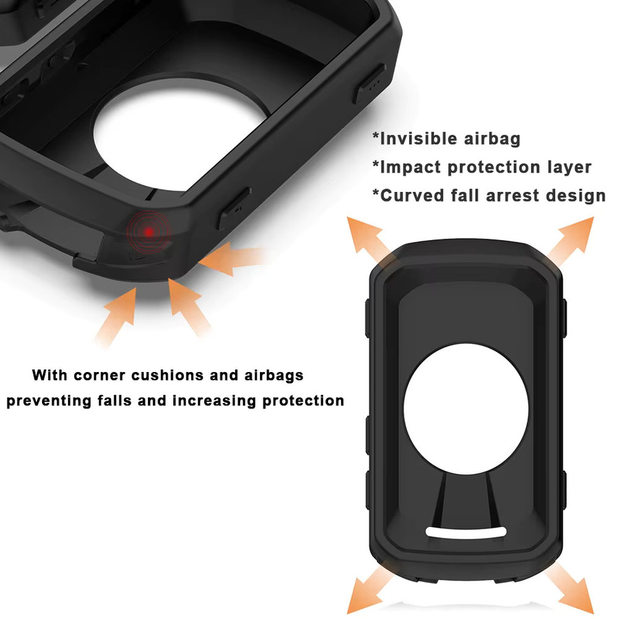 Schutzhülle und 2 Glas-Schutzfolien für Garmin Edge GPS-Geräte, Silikon Case Set kompatibel mit Edge 540 und Edge 840 - Bild 4