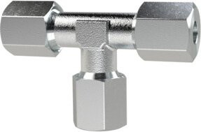 Riegler T-Verschraubung TV8SST aus verzinktem Stahl in Silber, Rohr-Außendurchmesser: 8 mm - Bild 1