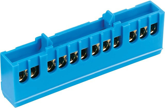 Pollmann Elektrotechnik Nullleiter-Klemme 12-polig in Blau aus Kunststoff - Bild 1