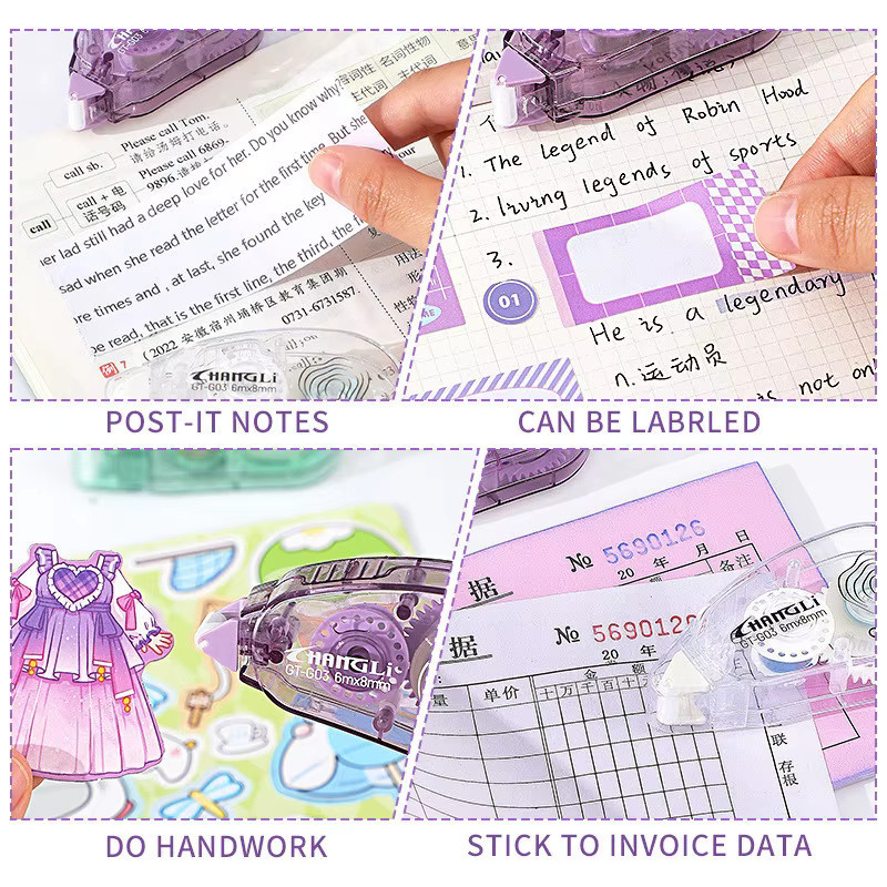 Journamm doppelseitiges Klebeband mit Punkten für Scrapbooking und DIY, Mehrfarbig, Länge: 8 m, Breite: 6 mm - Bild 2