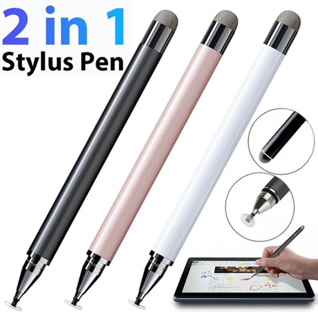 Zwei-in-Eins Stylus Touch-Stift als Bleistift für iPad und Smartphone in Schwarz - Bild 1