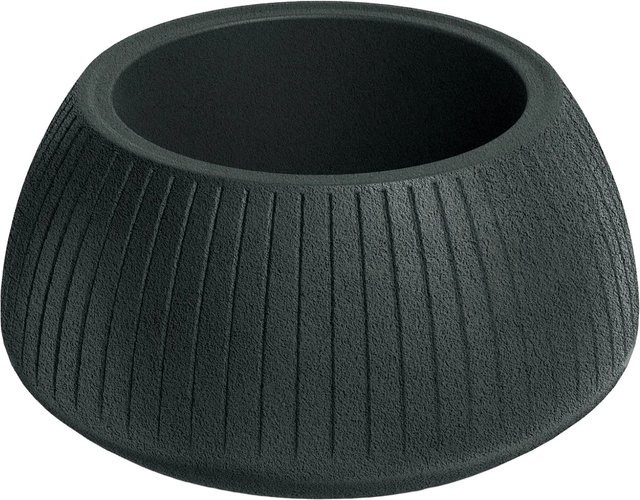 Prosperplast Blumentopf Coro Bowl modern gerippt Charcoal Durchmesser: 20 cm, Höhe: 40 cm - Bild 1