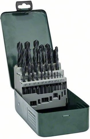 Bosch HSS-R Metall-Spiralbohrer-Set 25-teilig in Silber und Grün - Bild 1