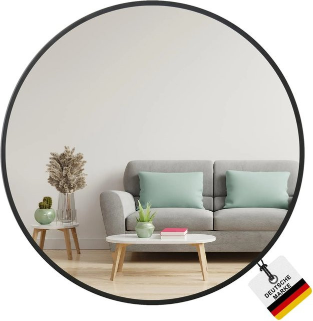 Albatros Rundspiegel Schwarz mit Metallrand Durchmesser: 50 cm - Bild 2
